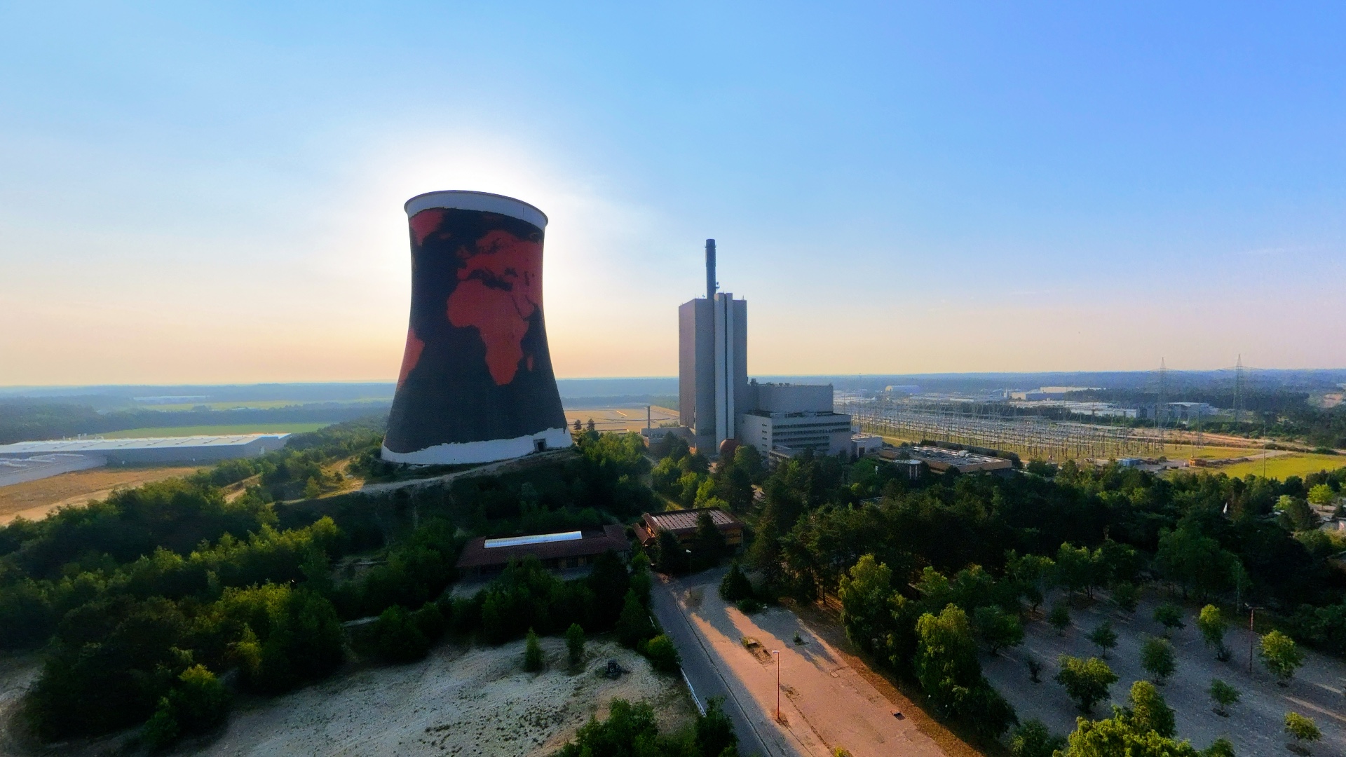 Drohnenaufnahme Kühlturm